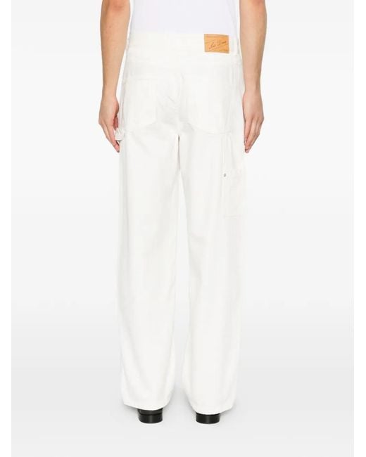 Les Deux White Carpenter Jeans for men