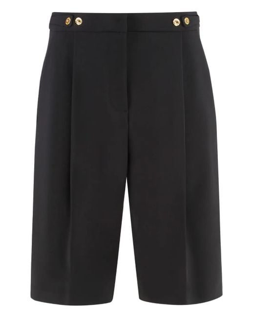 Elisabetta Franchi Black Button Trousers