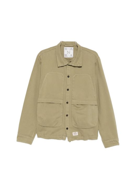 RANRA Natural Button-Fastening Flap-Pocket Jacket for men