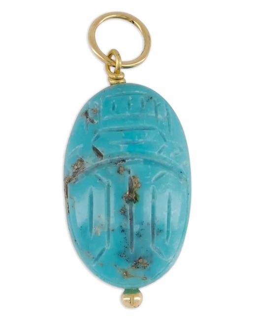 Aurelie Bidermann Blue Scarabee Anhänger mit Türkis