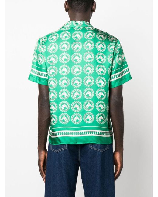 Camisa con motivo gráfico Gucci de hombre de color Green