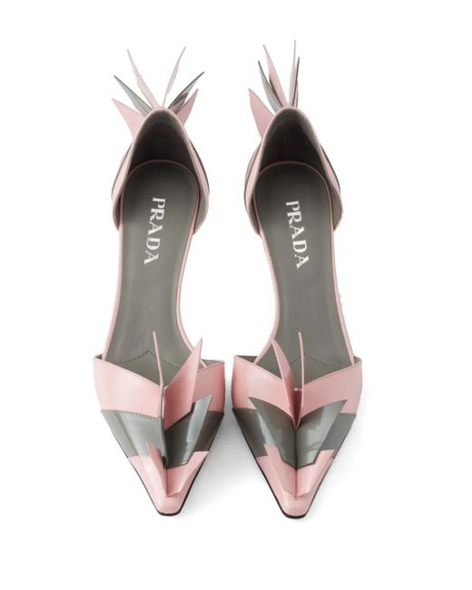 Prada Pink Pumps Aus Lackleder