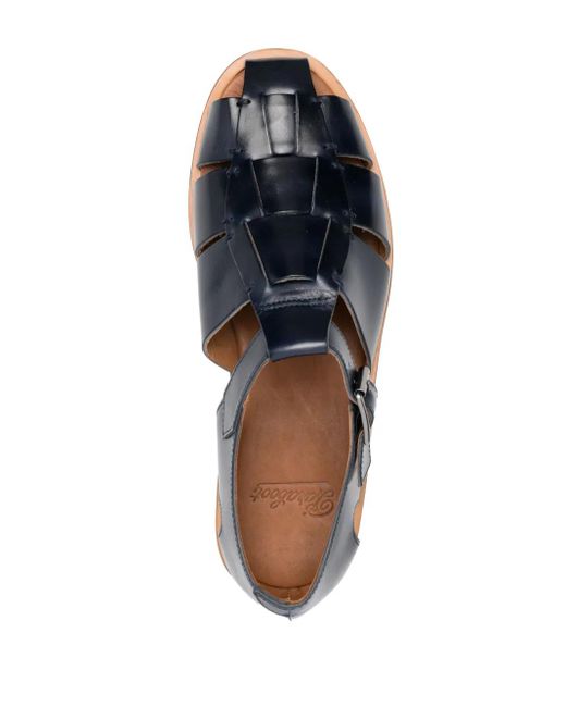 Paraboot Blue Buckle-Fastening Cut-Out Sandals for men