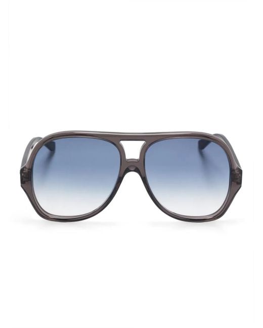 Chloé Blue Pilot-Frame Sunglasses