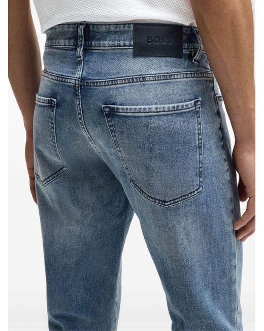 Boss Slim-fit Katoenen Jeans in het Blue voor heren