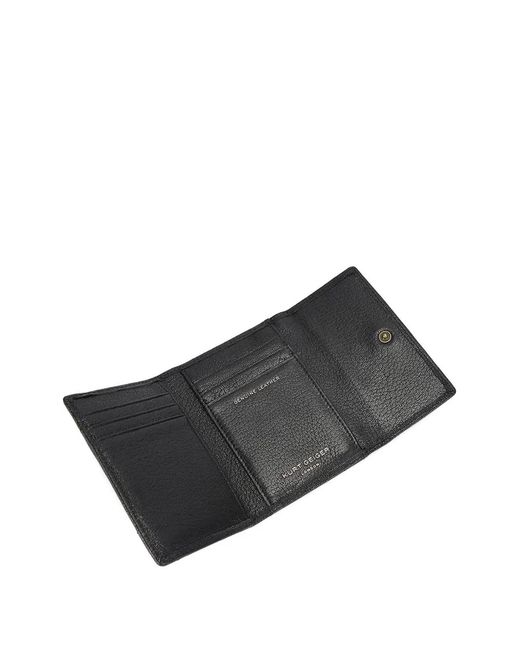 Kurt Geiger Black Quilted Eagle Plaque Card Holder