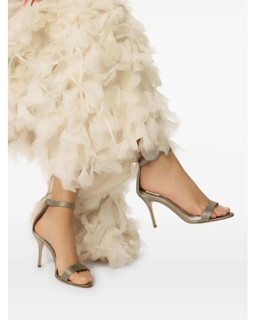 Manolo Blahnik Metallic 90Mm Chaos Sandals