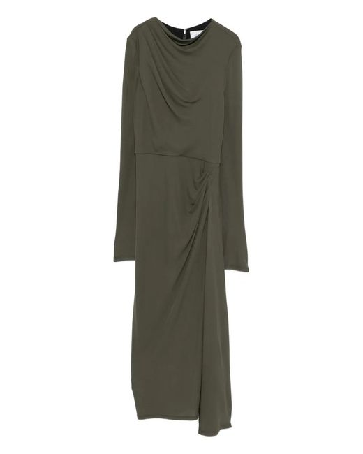 Erdem Women's Green Long-Sleeve Midi Dress