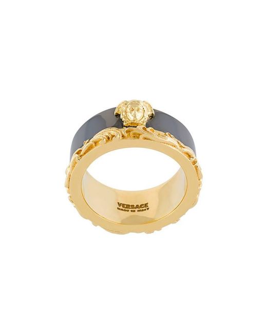 Versace 'Barocco Border' Ring in Metallic für Herren
