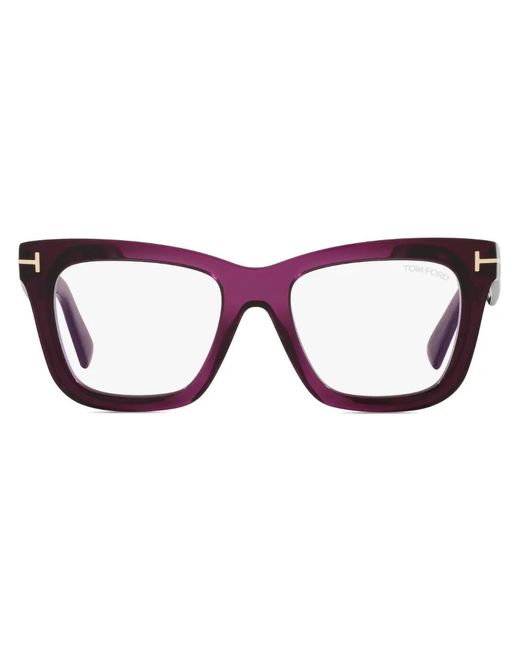 Tom Ford Brown Block Square-Frame Glasses