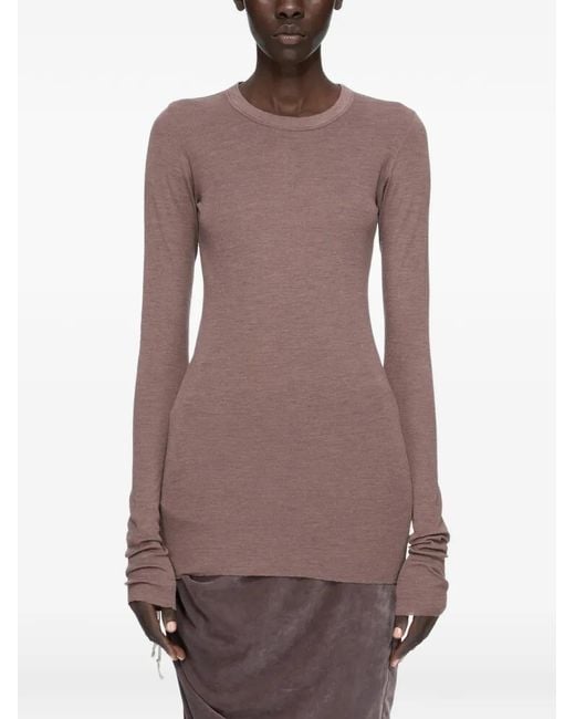 Rick Owens Brown Rib T-Shirt