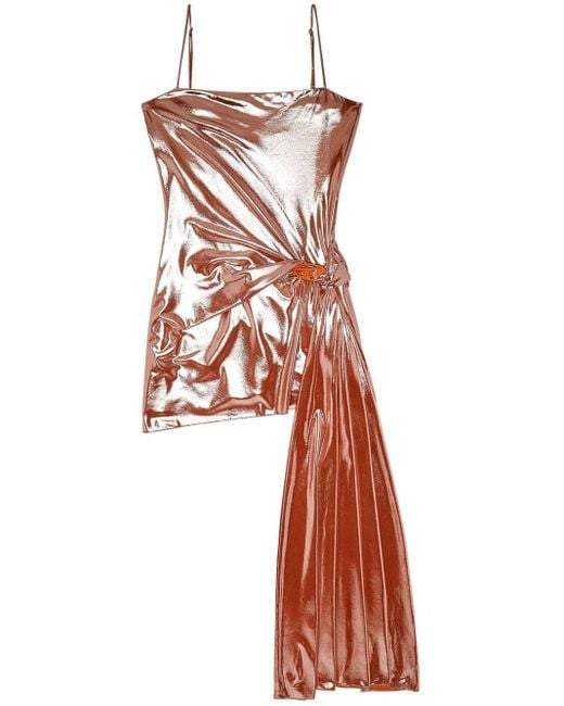DIESEL White D-blas Metallic Mini Dress