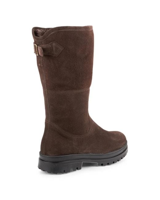 dirndl + bua Brown Suede Side-Zip Boots
