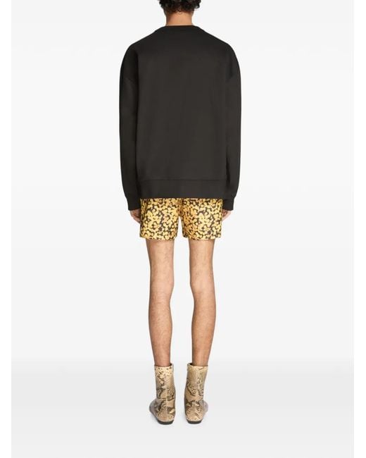 Dries Van Noten Black Oversized Cotton Sweatshirt for men