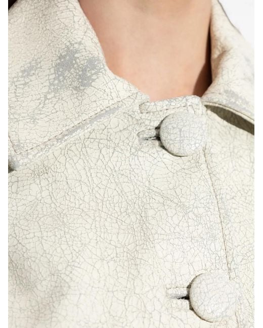 DIESEL White L'Raya Buttoned Jacket