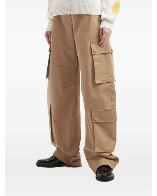 MSGM Natural Cargo Pocket Trousers