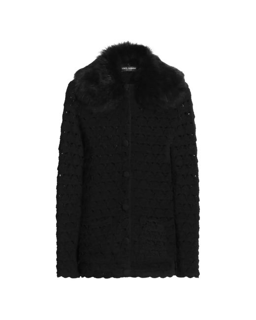 Dolce & Gabbana Black Crochet Jacket