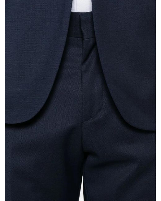 Boss Blue Two-Button Wool Suit for men
