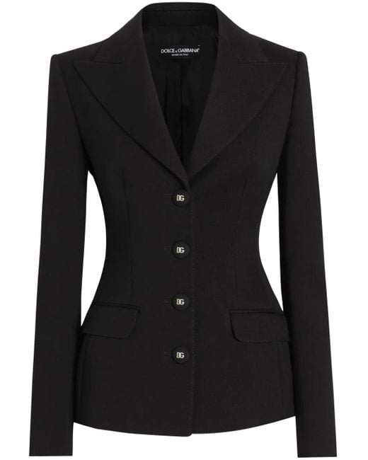 Dolce & Gabbana Black Virgin Wool Blazer