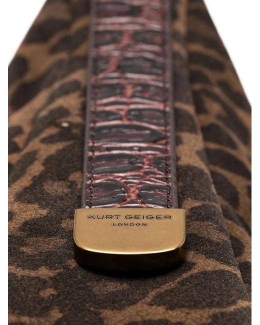 Kurt Geiger Brown Chelsea Animal-Print Shoulder Bag