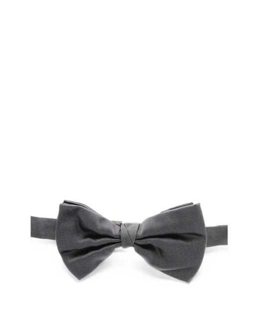 Corneliani Gray Hook-And-Eye-Fastening Bow Tie for men