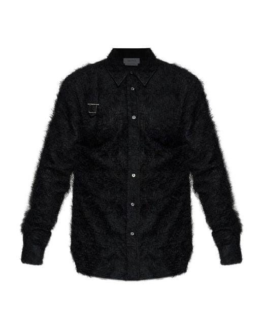 Camisa de manga larga Alexander McQueen de hombre de color Black