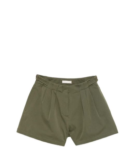 Ulla Johnson Green Pleated Pocket Shorts