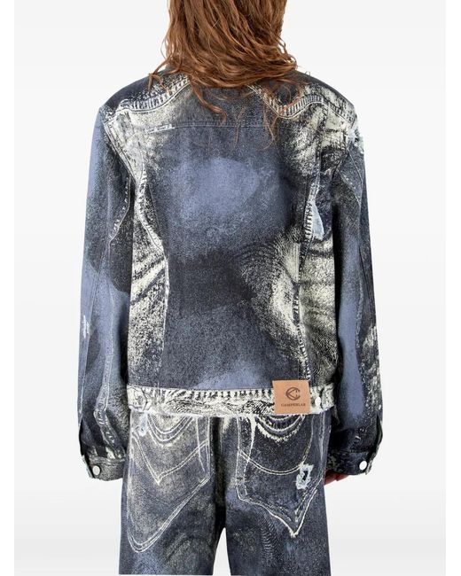 CAMPERLAB Blue Veste En Jean À Boutonnière