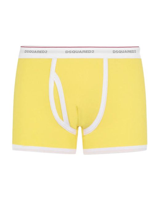 DSquared² Yellow Colour Block Trunk for men