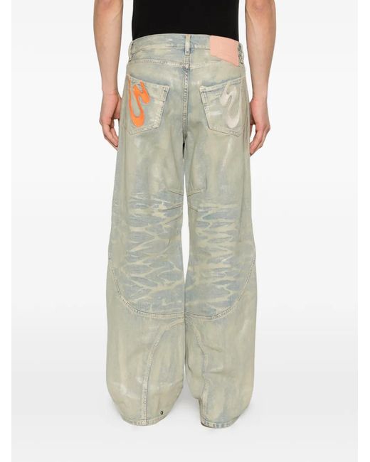 PDF White Biker Mice Panelled Jeans for men