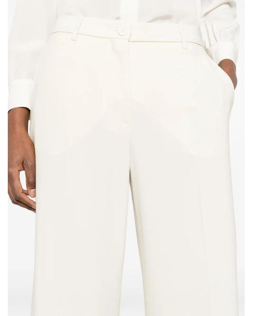 Aspesi White Wide-Leg Trousers