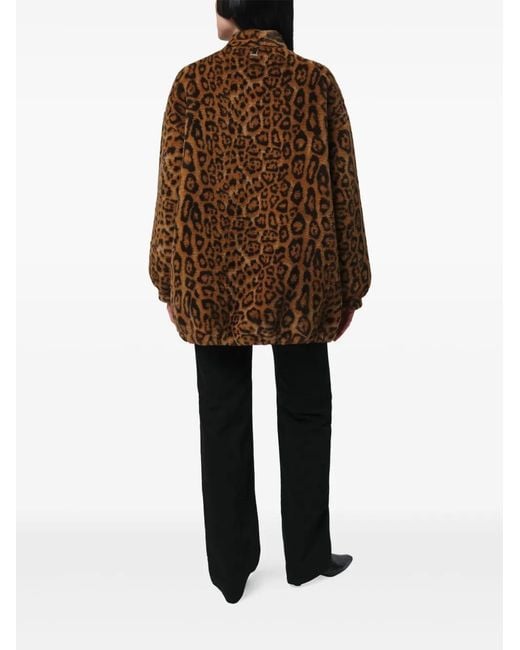 Apparis Brown Jane Leopard-Print Coat