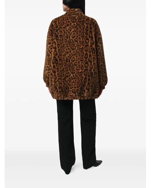 Abrigo Jane con estampado de leopardo Apparis de color Brown