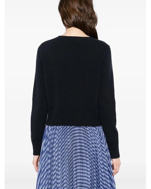 N.Peal Cashmere Blue Chunky Knit Cardigan
