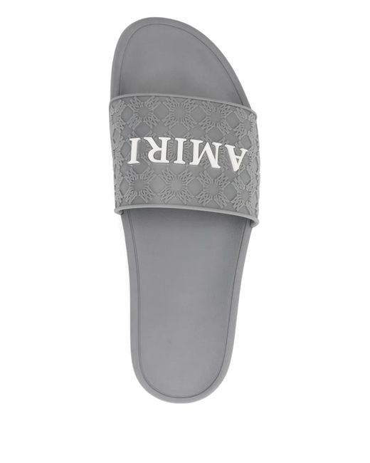 Amiri White Claquettes Ma Quad À Logo Embossé for men