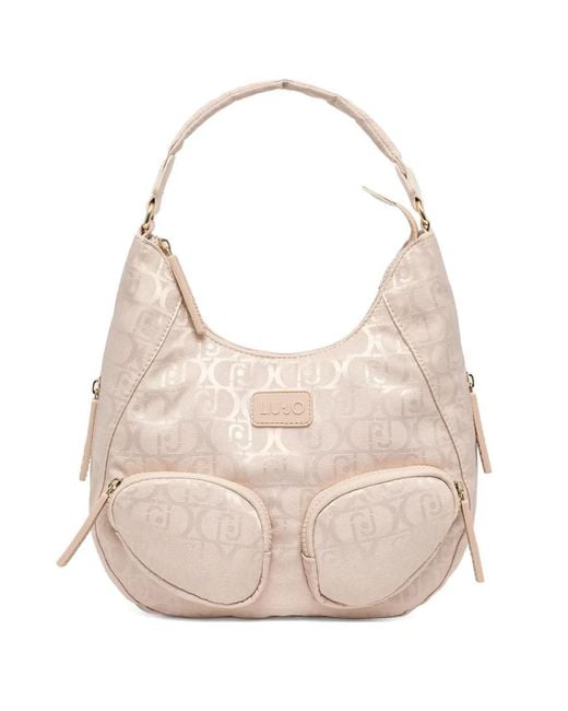 Liu Jo Natural Monogram-Pattern Tote Bag