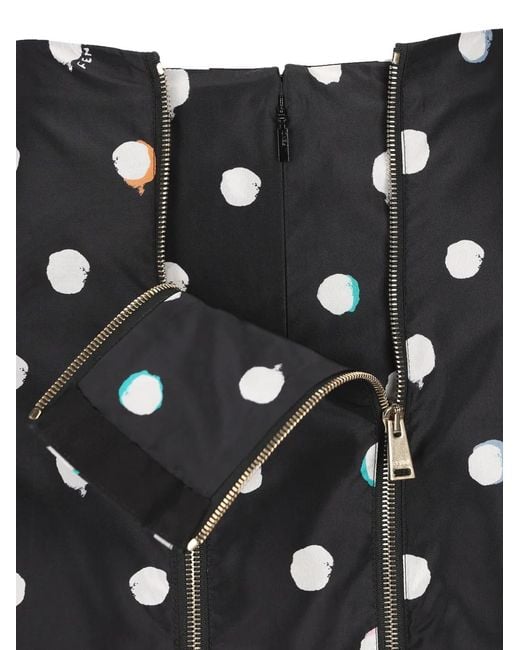 Fendi Black Mini Falena Dots Printed Skirt