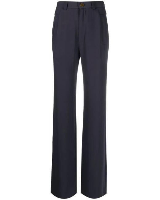 Vivienne Westwood Blue Straight-Leg Tailored Trousers