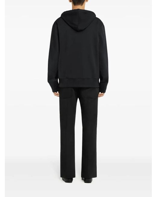 Courreges Black Buttoned Hoodie for men
