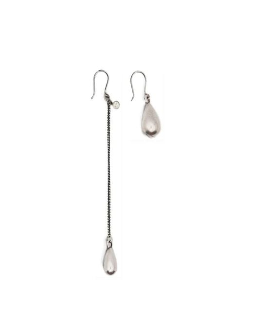 Ann Demeulemeester White Judith Drop Earrings