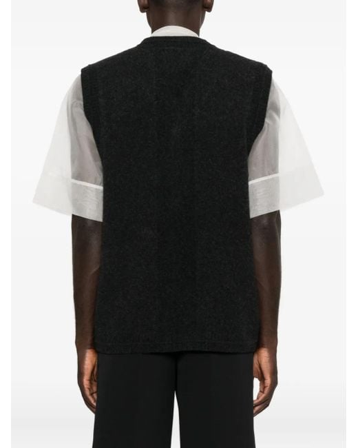 Canotta Con Bottoni A Fiori di Simone Rocha in Black da Uomo