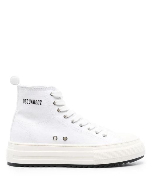 Sneakers Alte Con Plateau di DSquared² in White