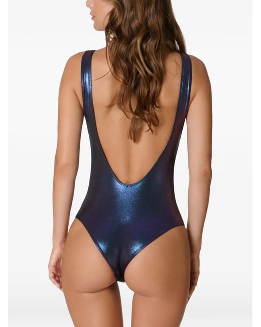 Maison Close Blue Open-Back Swimsuit