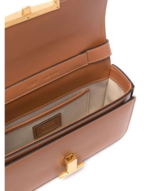 Tod's Brown Mini T Timeless Cross Body Bag