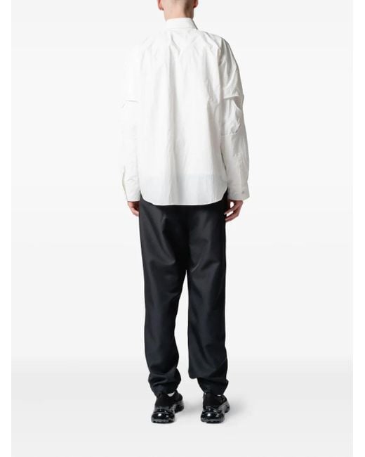 Yoshio Kubo White Hemd Mit Cut-Outs