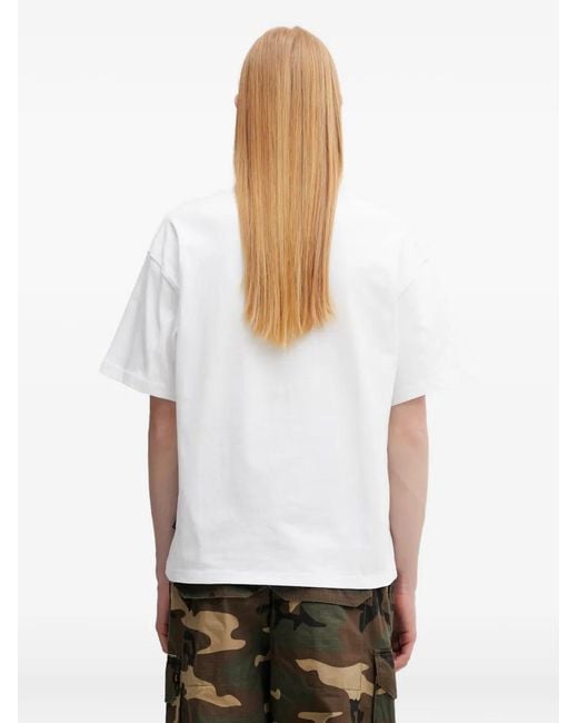 Alpha Industries White Heatwave Logo-Print T-Shirt
