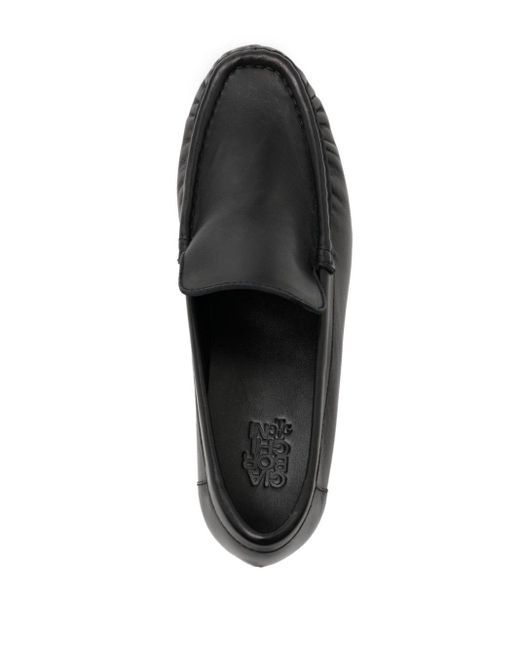 Gia Borghini Black Bodil Leather Loafers