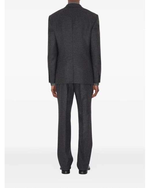 Burberry Black Check Wool Cashmere Tailored Jacket for men