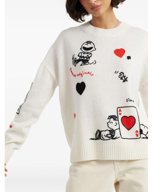 Jersey con cuello redondo de x Peanuts Chinti & Parker de color White