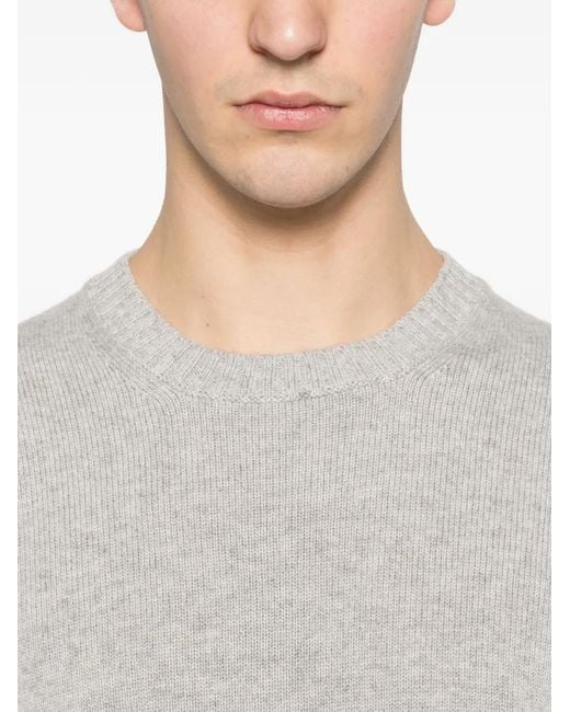 Kangra White Crew-Neck Sweater for men